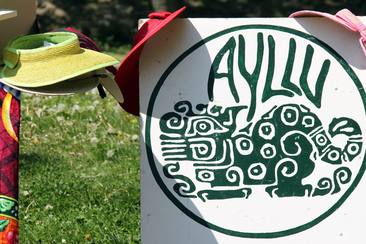 Ayllu et Partage sans Frontières sur leur stand lors de la manifestation mon quartier ma planète de Bourg les Valence le 25 avril 2010