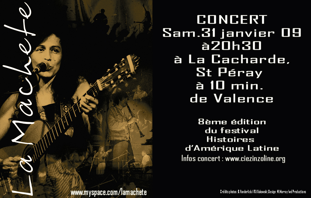 Présentation de la soirée du 31 janvier 2009 &agrave; la compagnie Zinzoline par la Machete