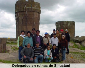 délégation de la Ciap aux ruines de sillustani
