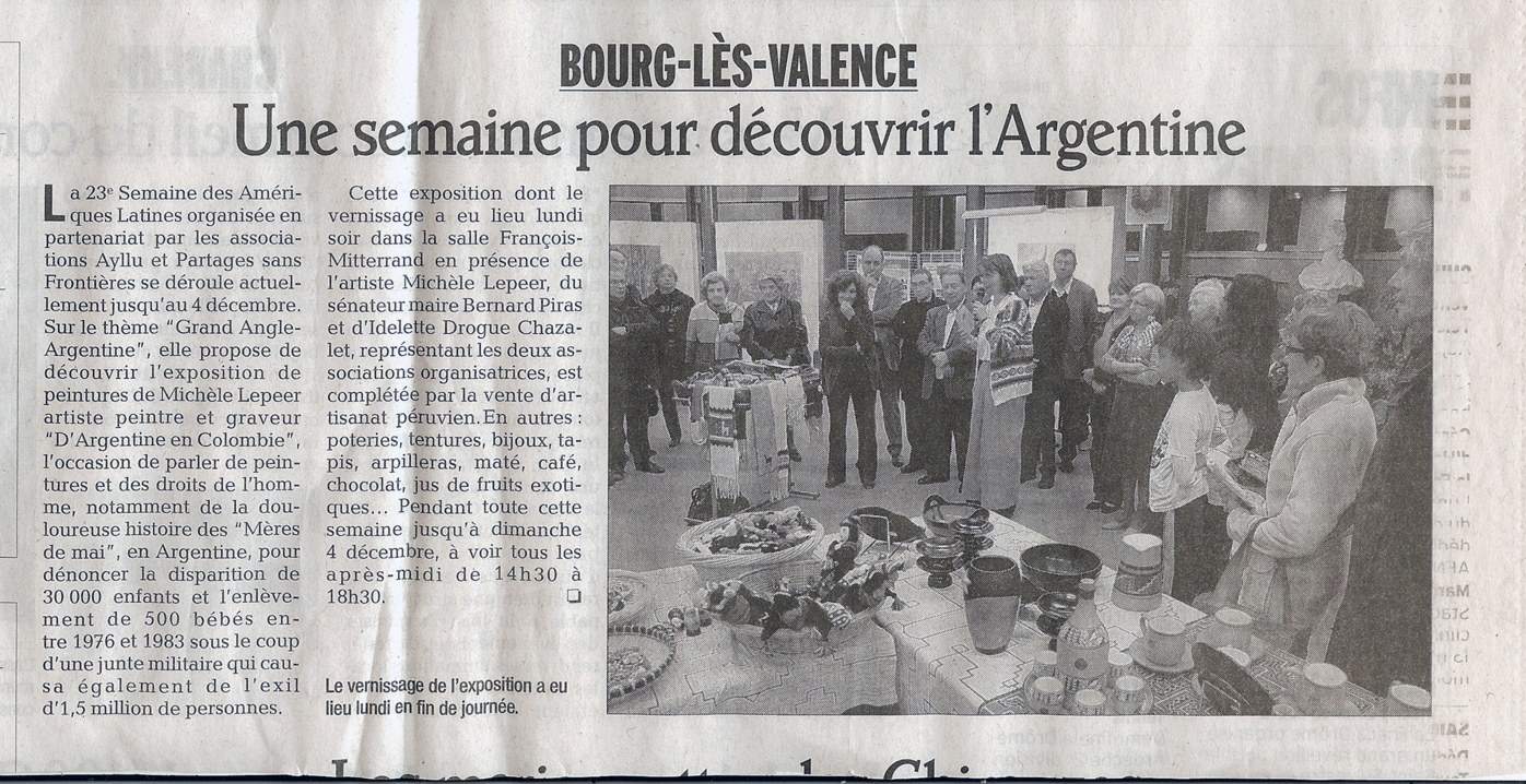 La presse lors de la vingtième semaine Amérique latine de Bourg les Valence organisée par Ayllu Valence