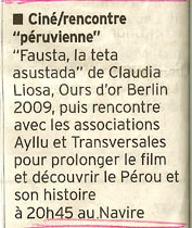 présentation film Fausta &agrave; Valence